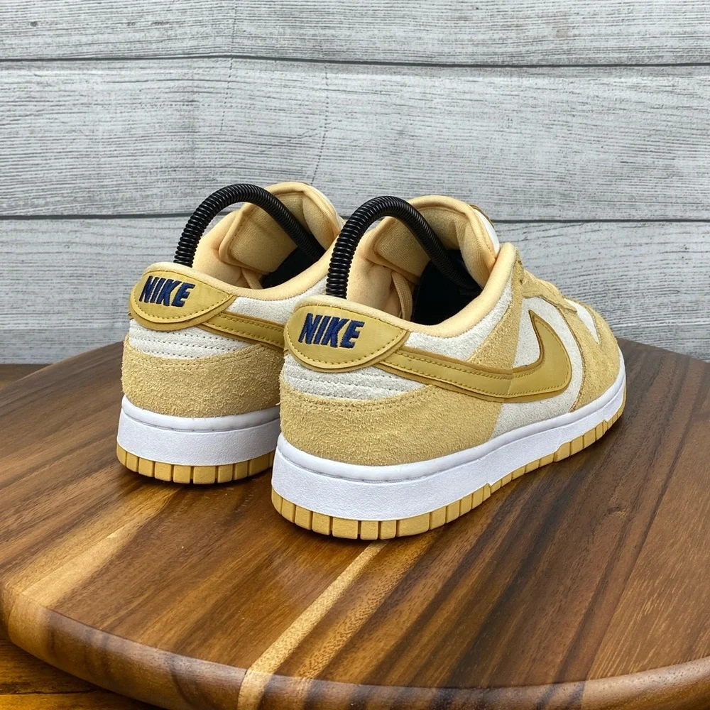 Nike Dunk Low Celestial Gold Sail Suede Sneakers DV7411-200 Womens Shoe Size 7.5